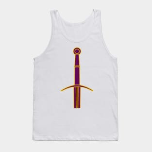 Hand and a Half Sword Garnish / Bastard Sword (Purple) Tank Top